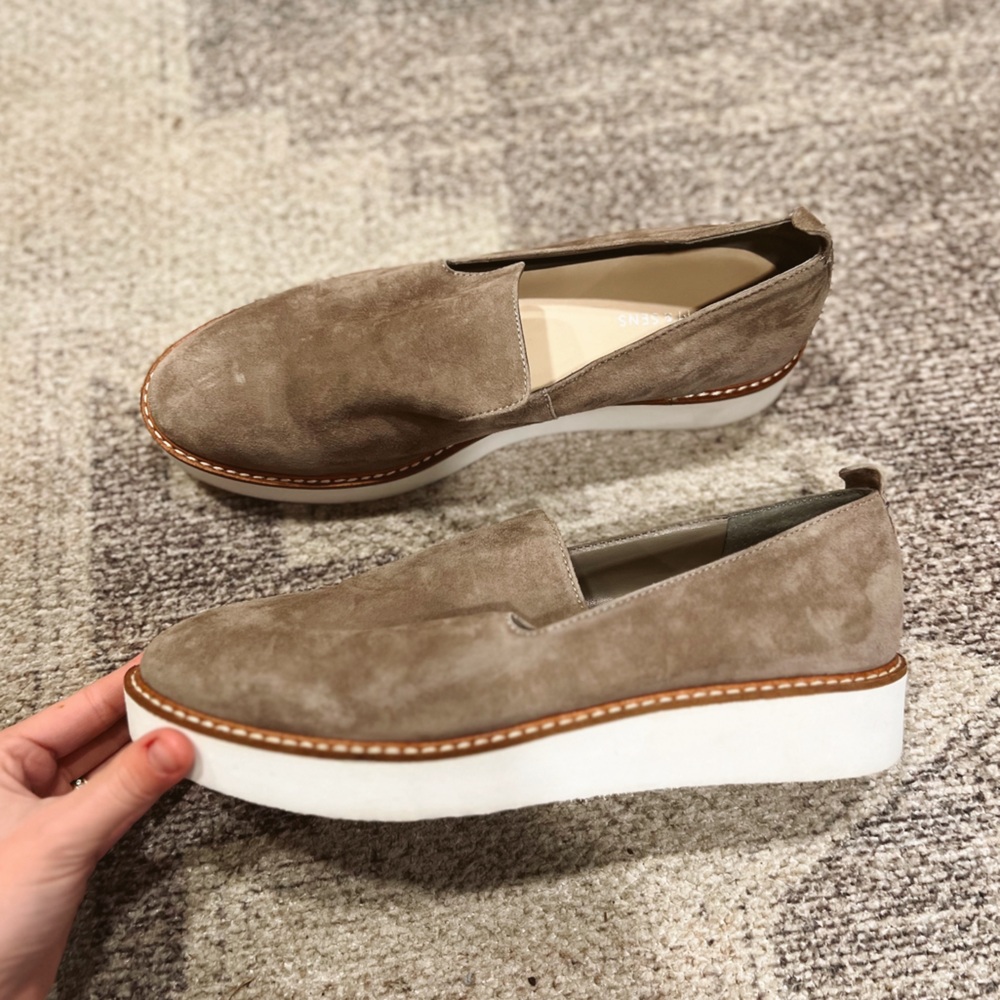 Com & Sense Nable Platform Stone Suede Loafer